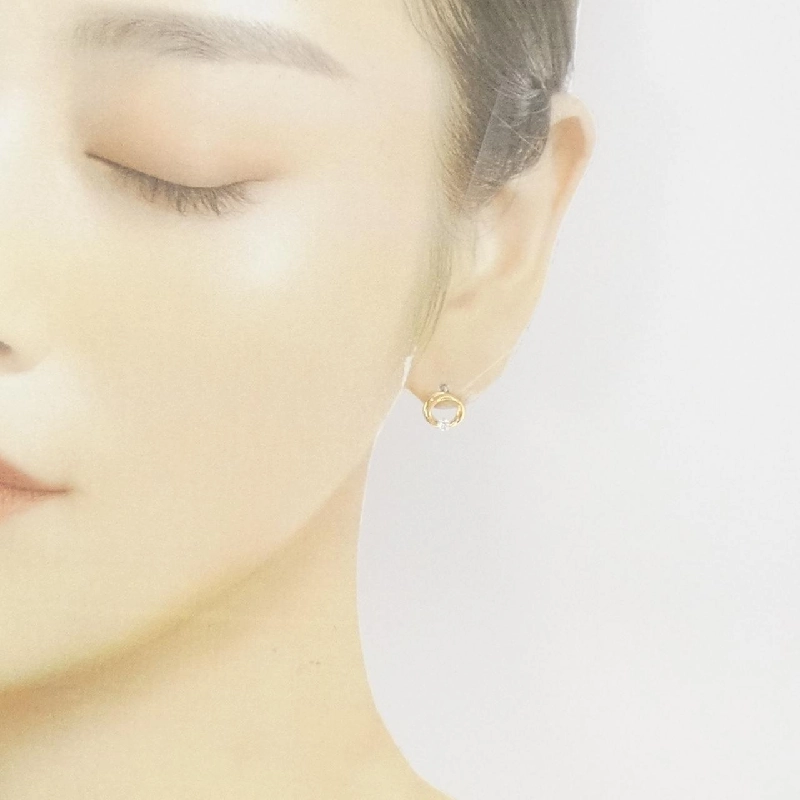 K18YG Bông tai kim cương 0.14CT - Hàng hiệu Chính hãng 871596