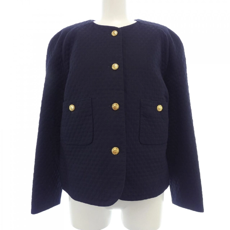 【Mã giảm giá】【Cổ điển】Áo khoác không cổ CHANEL 642189