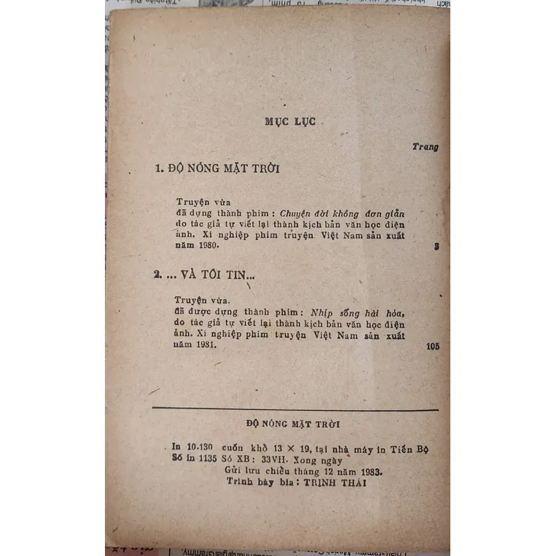 Tập truyện vừa ĐỘ NÓNG MẶT TRỜI - Nghiêm Đa Văn ( 726579