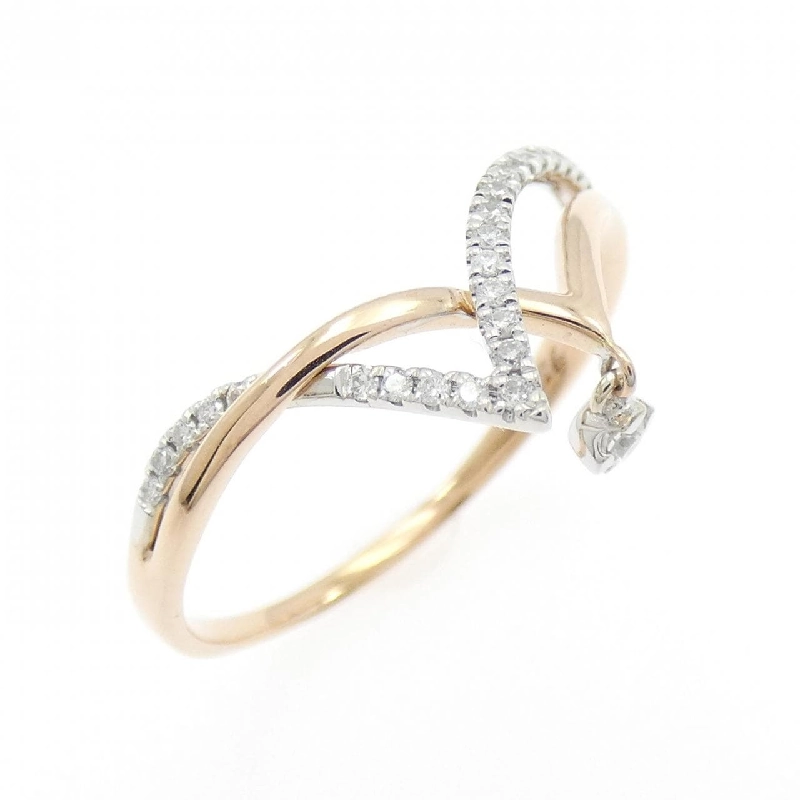 Nhẫn kim cương K18PG/K18WG 0.14CT - Hàng hiệu Authentic 848481