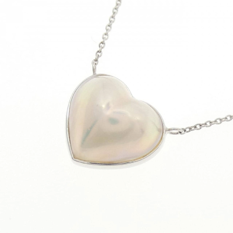 K18WG Dây chuyền trái tim ngọc trai Mabe - Hàng hiệu Chính hãng 858192