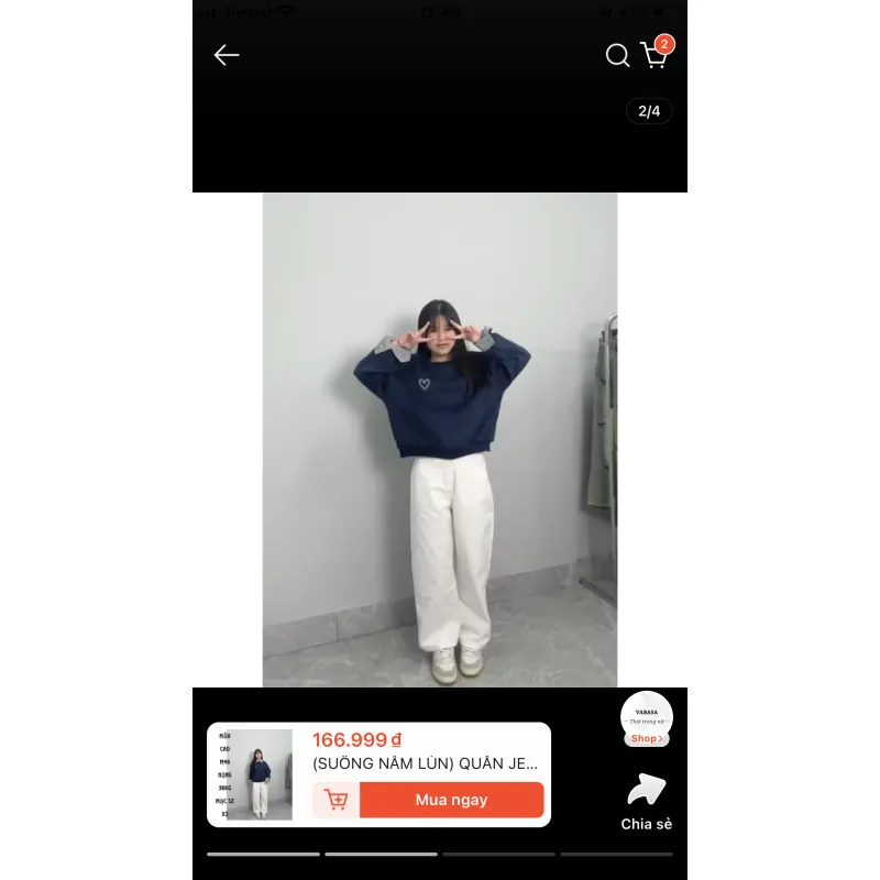 Quần jeans trắng 1007322