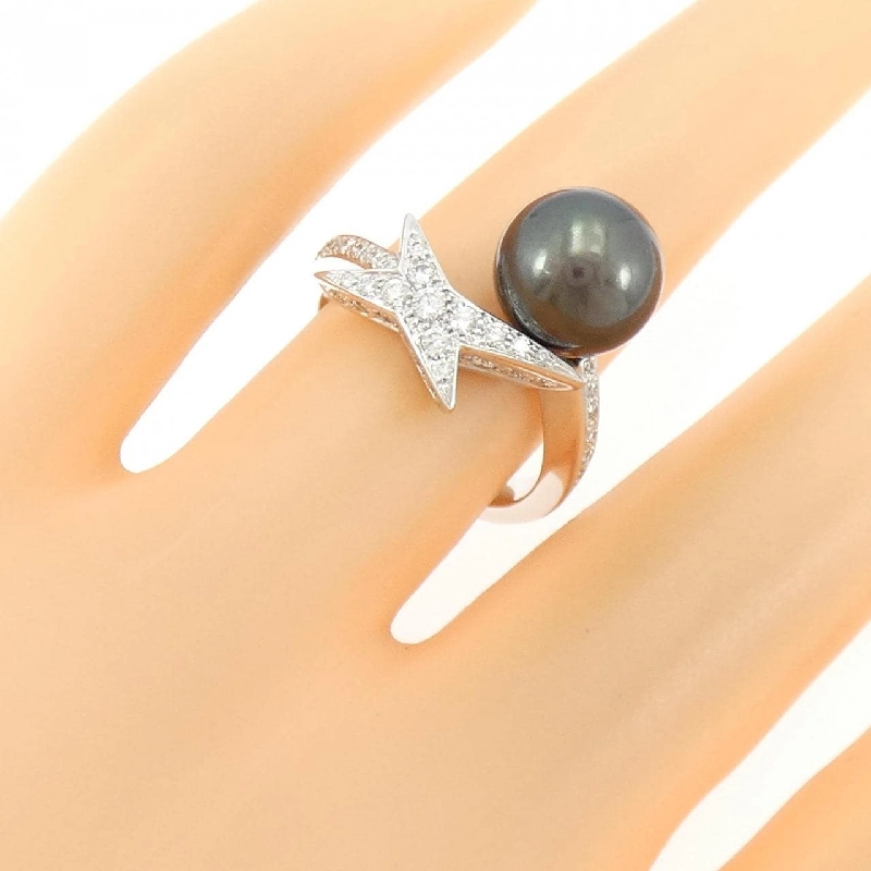 Mouboussan Nhẫn Ngọc Trai Đen 9.1mm - Hàng hiệu Chính hãng 837601