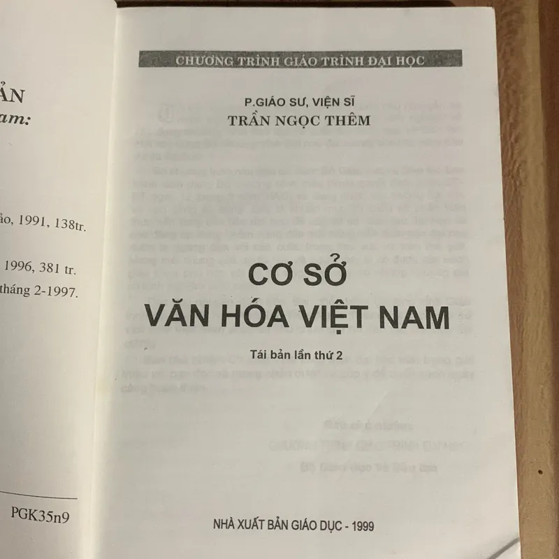 Cơ sở văn hoá Việt Nam, Trần Ngọc Thêm 713186
