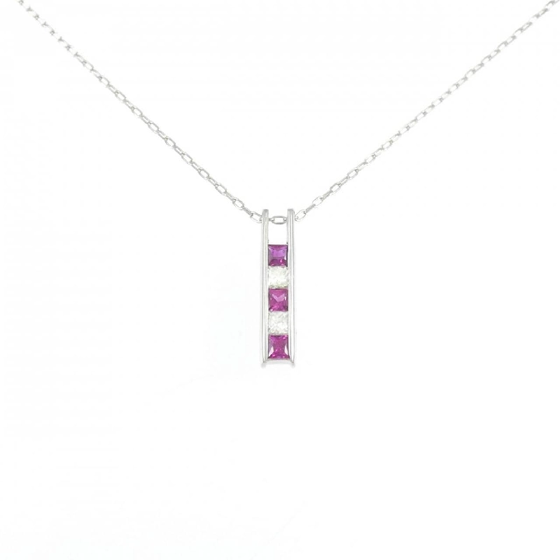 Dây chuyền ruby PT900/PT850 0.35CT - Hàng hiệu Authentic 860395