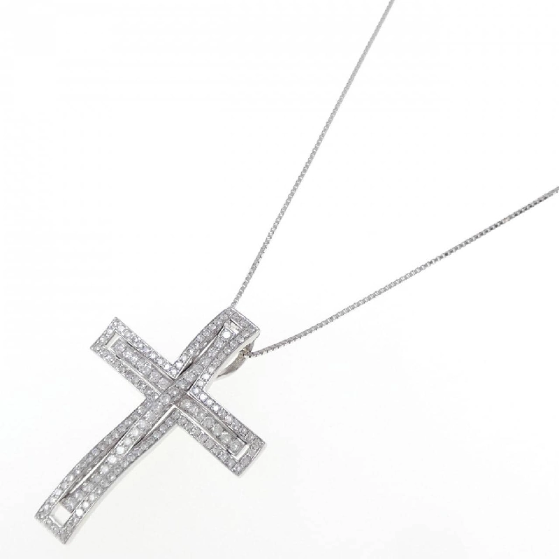 K18WG Dây chuyền kim cương chéo 2.125CT - Hàng hiệu Chính hãng 859393