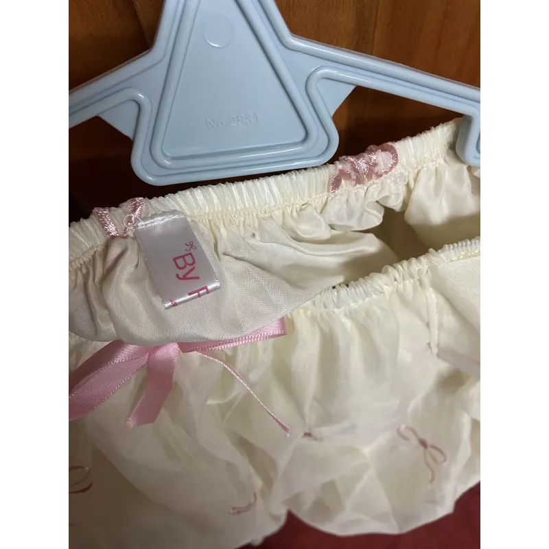 Váy hè trễ vai tơ mềm thêu nơ cho nữ ( Tặng kèm quần bảo hộ ) 785206