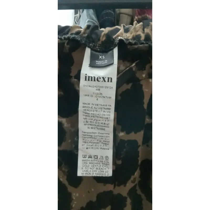 Quần da beo ống rộng size XS 989764