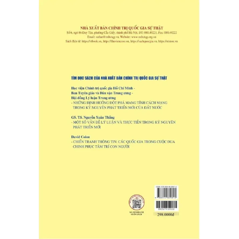 Sách - Công tác tư tưởng của Đảng, nền tảng đưa đất nước tiến bước trong kỷ nguyên mới 1010428