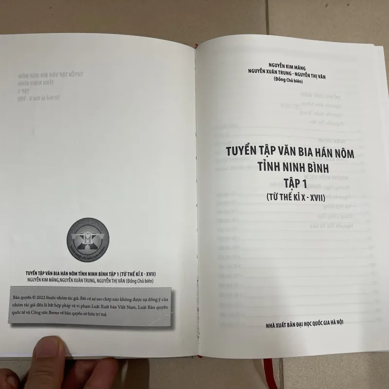 Tuyển tập văn bia Hán Nôm tỉnh Ninh Bình (c) 993435