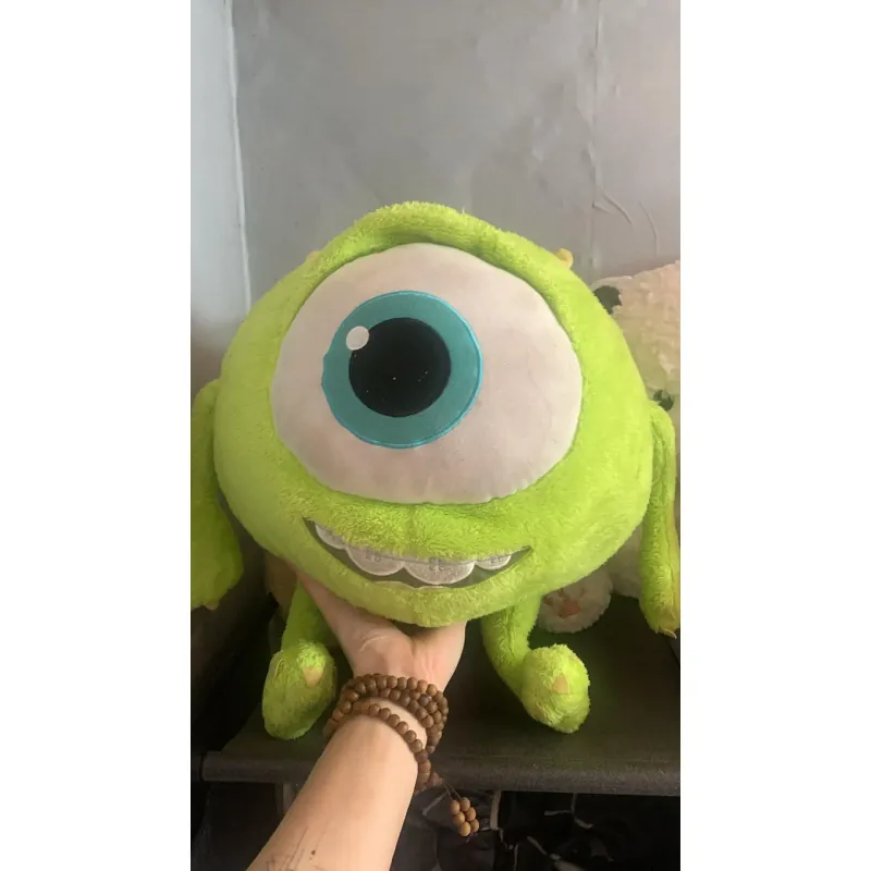Ô lại hình quái vật hoạt hình bông mềm màu xanh lá 931138