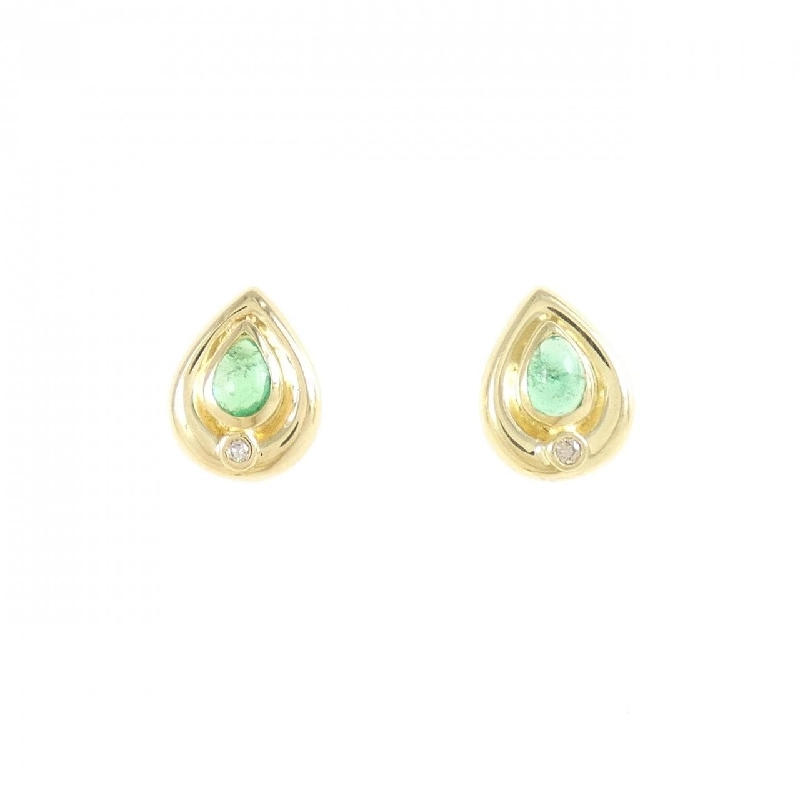 K18YG Emerald Earrings - Hàng hiệu Authentic 872025