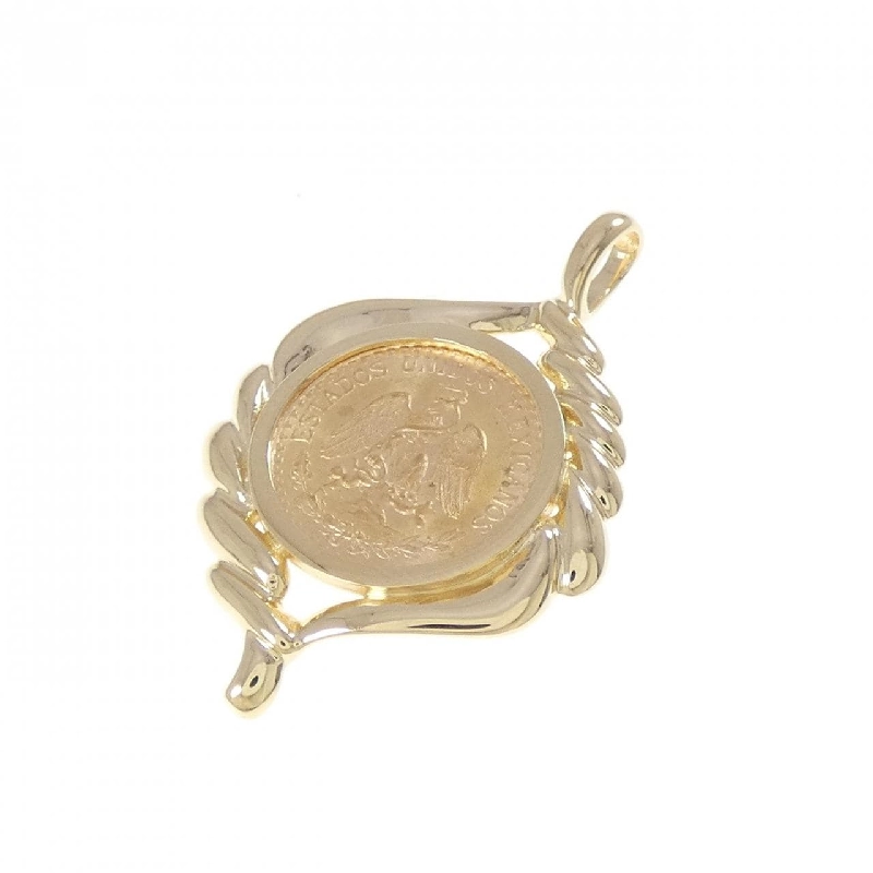 K18YG(枠) Đồng xu Mặt dây chuyền - Hàng hiệu Authentic 870739