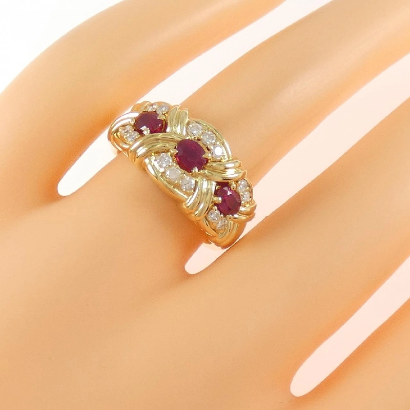 Nhẫn ruby K18YG 0.70CT 668578
