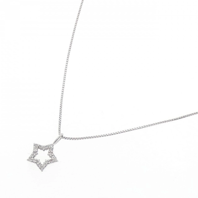 K18WG Ngôi sao Kim cương Dây chuyền 0.10CT - Hàng hiệu Chính hãng 859533