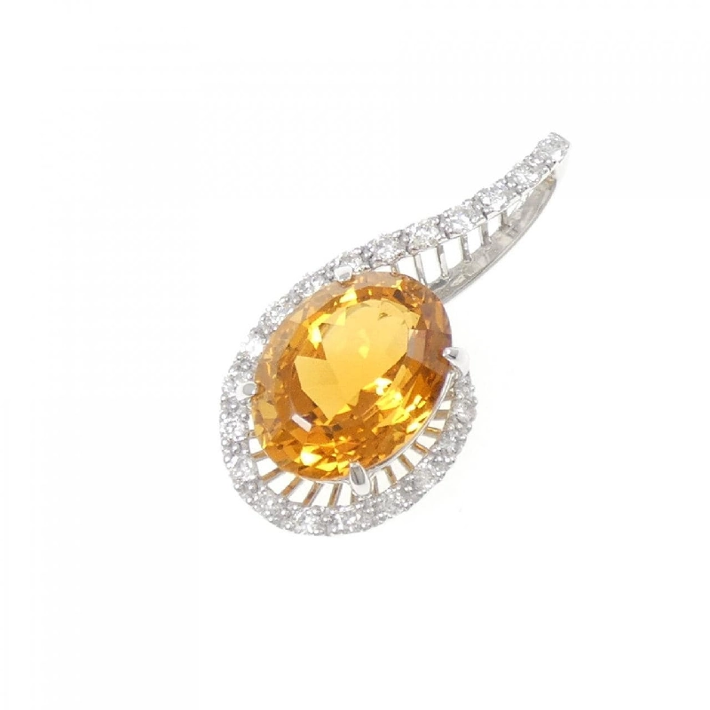 K18WG Mặt dây chuyền Citrine 4.44CT - Hàng hiệu Chính hãng 864727