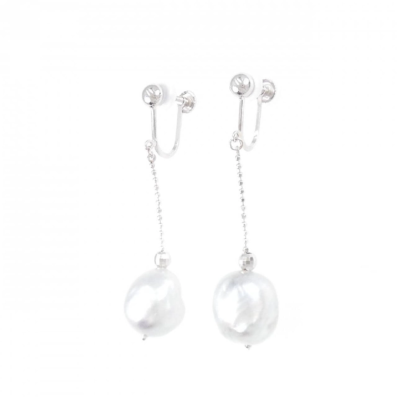 K18WG Bạc Ngọc Trai Trắng Bông Tai - Hàng hiệu Chính hãng 873141