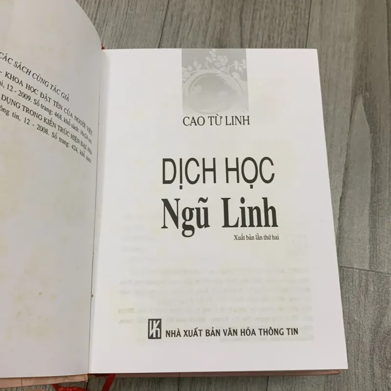 Dịch học ngũ linh - cao từ linh. 3a4 1012818