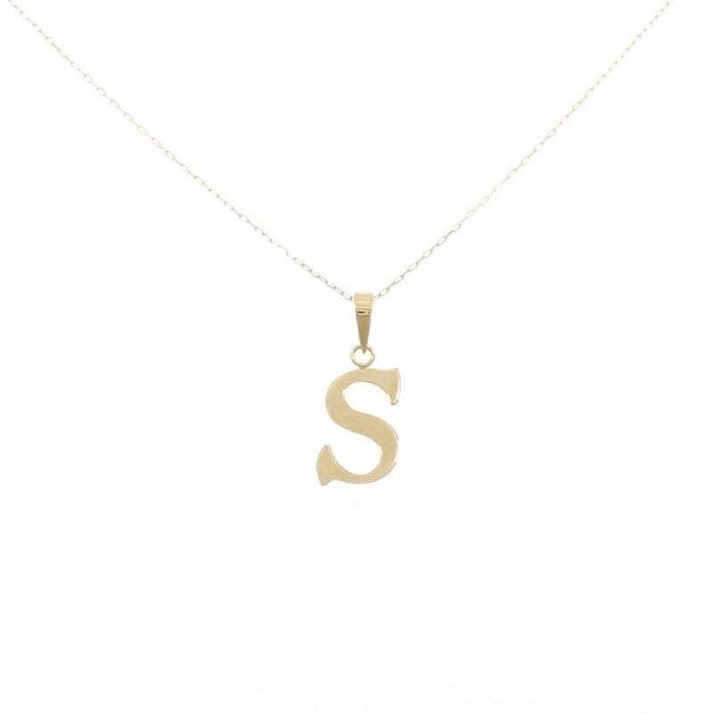 K18YG Chữ cái S Dây chuyền - Hàng hiệu Chính hãng 859987