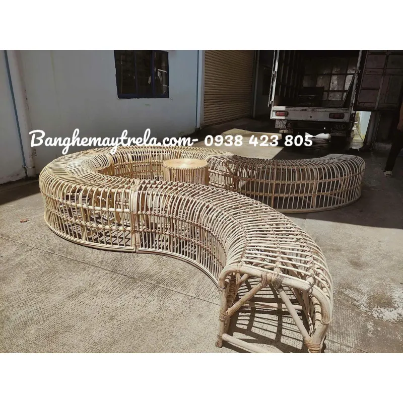 Băng ghế uốn mây tự nhiên 711691