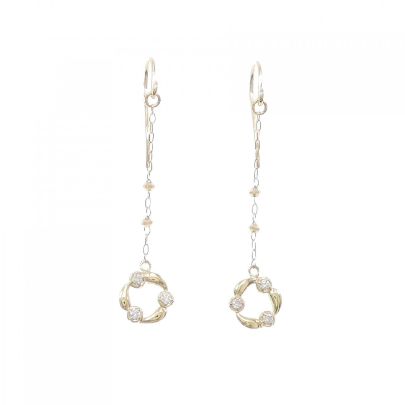 K18YG Bông tai kim cương 0.06CT - Hàng hiệu Chính hãng 877447