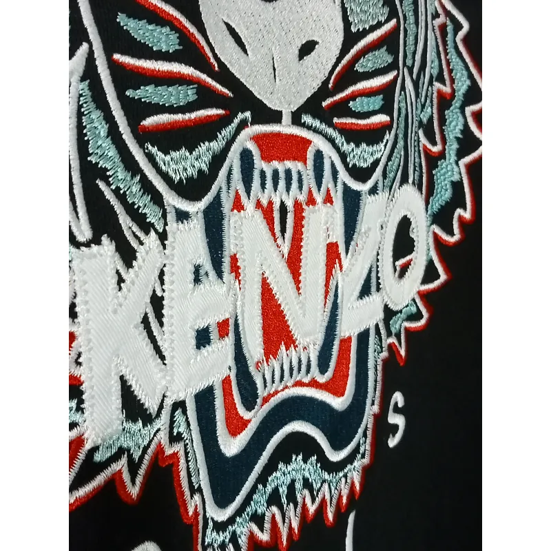 Áo len Kenzo chui đầu thêu logo đầu hổ màu đen 719780