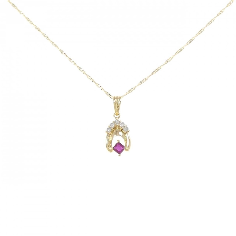 K18YG/750YG Dây chuyền Ruby - Hàng hiệu Chính hãng 861988