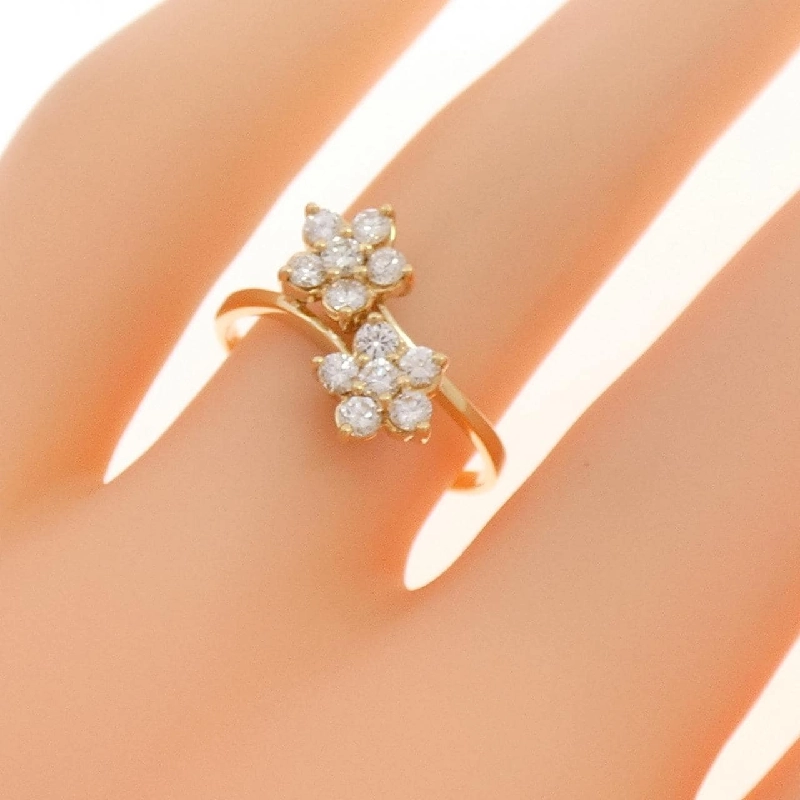 Nhẫn kim cương hoa K18YG 0.41CT - Hàng hiệu Authentic 854565