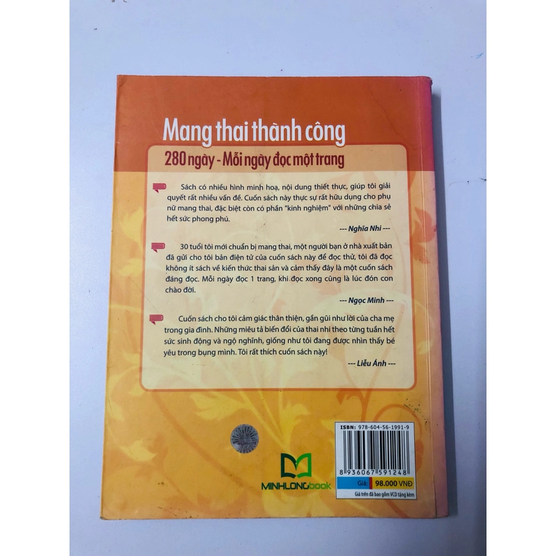 MANG THAI THÀNH CÔNG 280 NGÀY ( mỗi ngày đọc 1 trang) sách dịch 356376