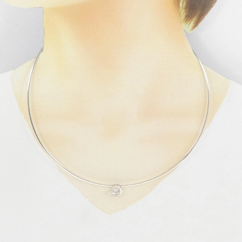 Dây chuyền kim cương hình mặt trăng và ngôi sao K18WG/K18YG 0.07CT - Hàng hiệu Chính hãng 861890