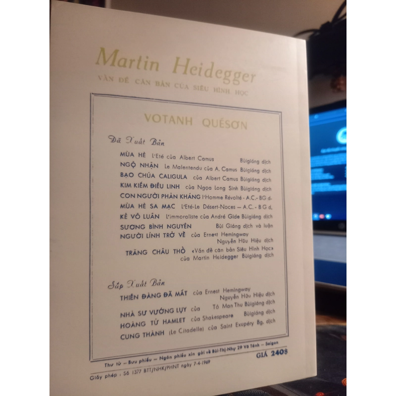 MARTIN HEIDEGGER TRĂNG CHÂU THỔ  VẤN ĐỀ CĂN BẢN CỦA SIÊU HÌNH HỌC 354305