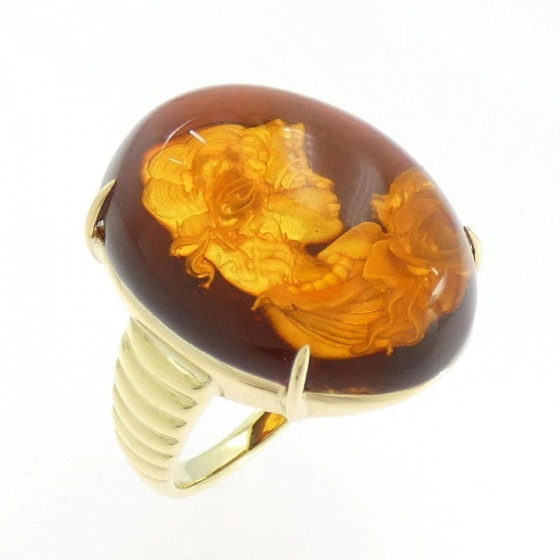 Nhẫn Hổ Phách K18YG - Hàng hiệu Authentic 851383