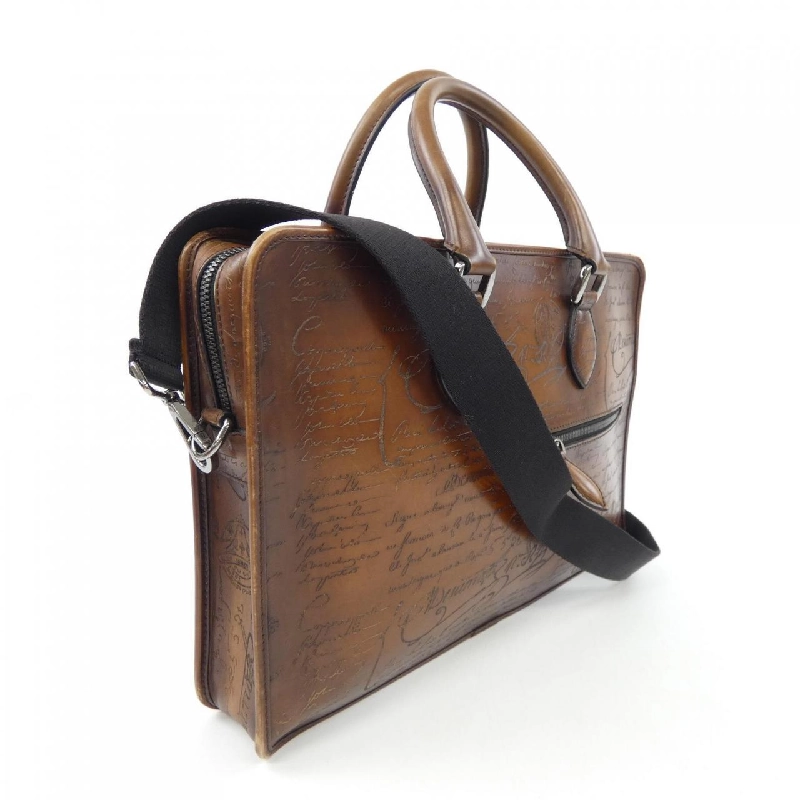 Berluti Anjou Small Scritt Leather Brief BAG - Hàng hiệu Authentic 900205