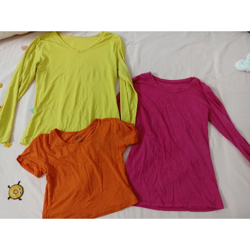 Combo b3 áo tập yoga size m và L có co giãn 464126