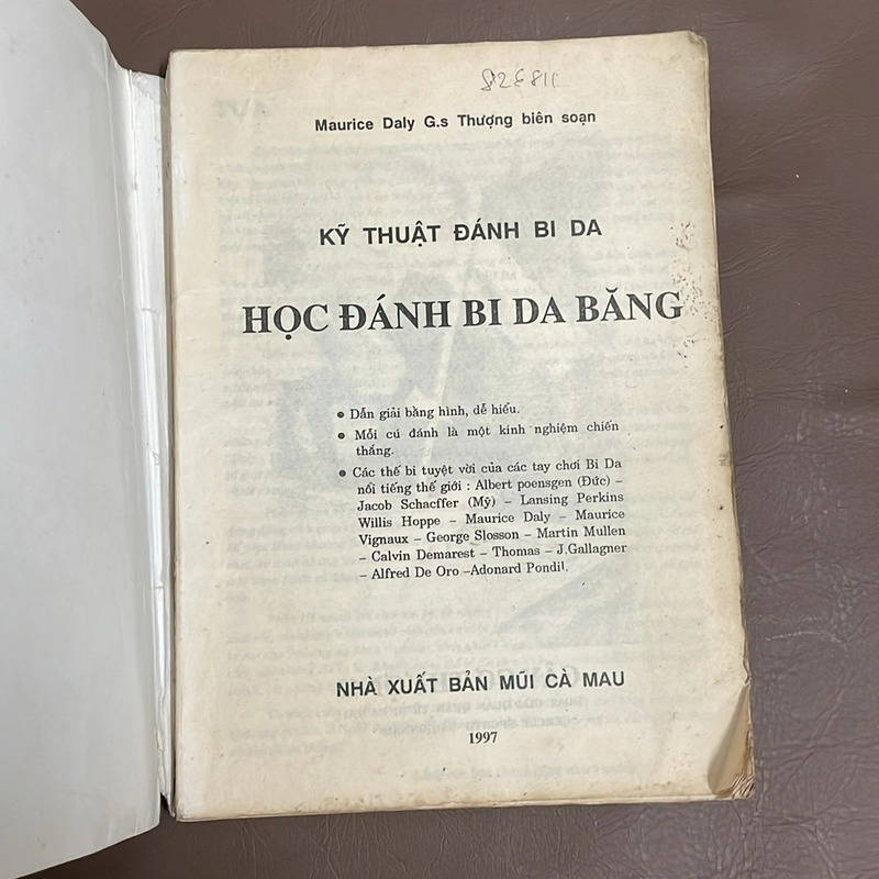 II Sách Thể Thao: Kỹ Thuật Đánh Bida Băng - GS. Thượng - 1997 521962