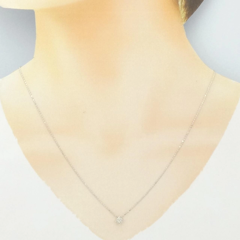 K18WG Dây chuyền kim cương 0.1CT - Hàng hiệu Chính hãng 859328