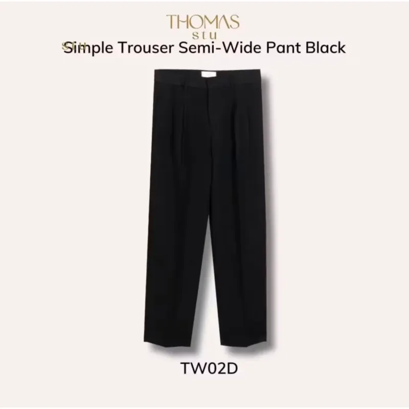 Quần Âu Nam Ống Suông Đứng Vải Thái Kháng Nhăn THOMAS Simple Trouser Ẩn Cúc Thomas S 996529