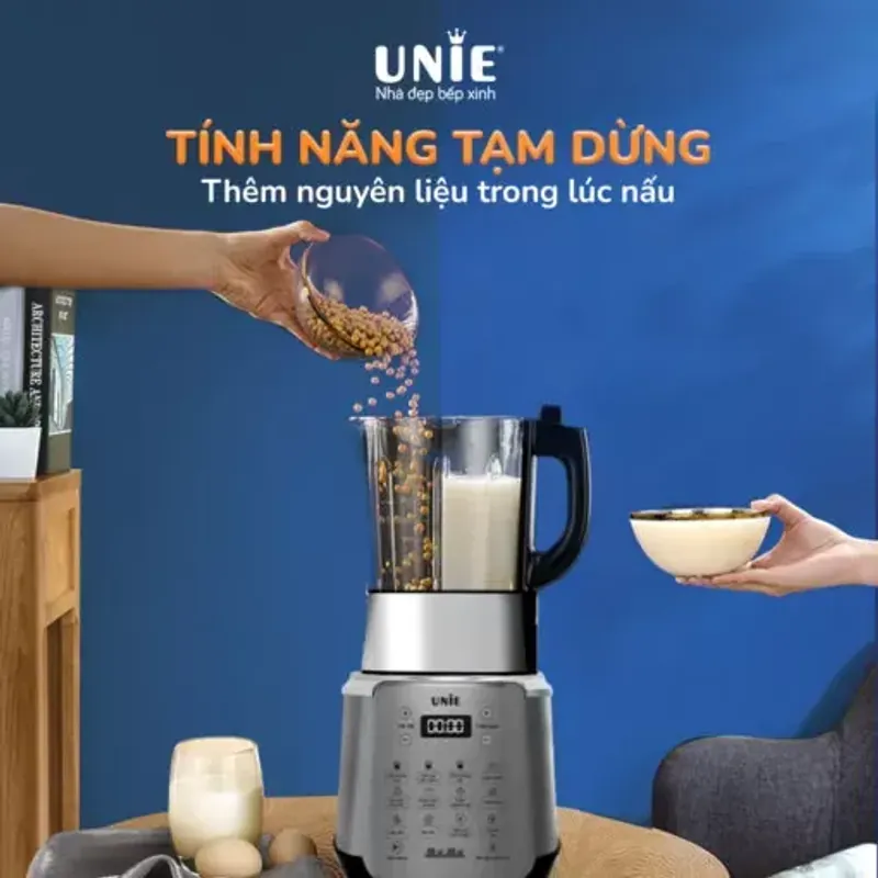 🌰 Máy làm sữa hạt UNIE V9S – Sữa mịn, cháo nhừ, không cần lọc 785583