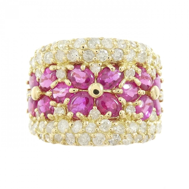 Nhẫn Ruby Hoa K18YG 2.87CT - Hàng hiệu Chính hãng 853197