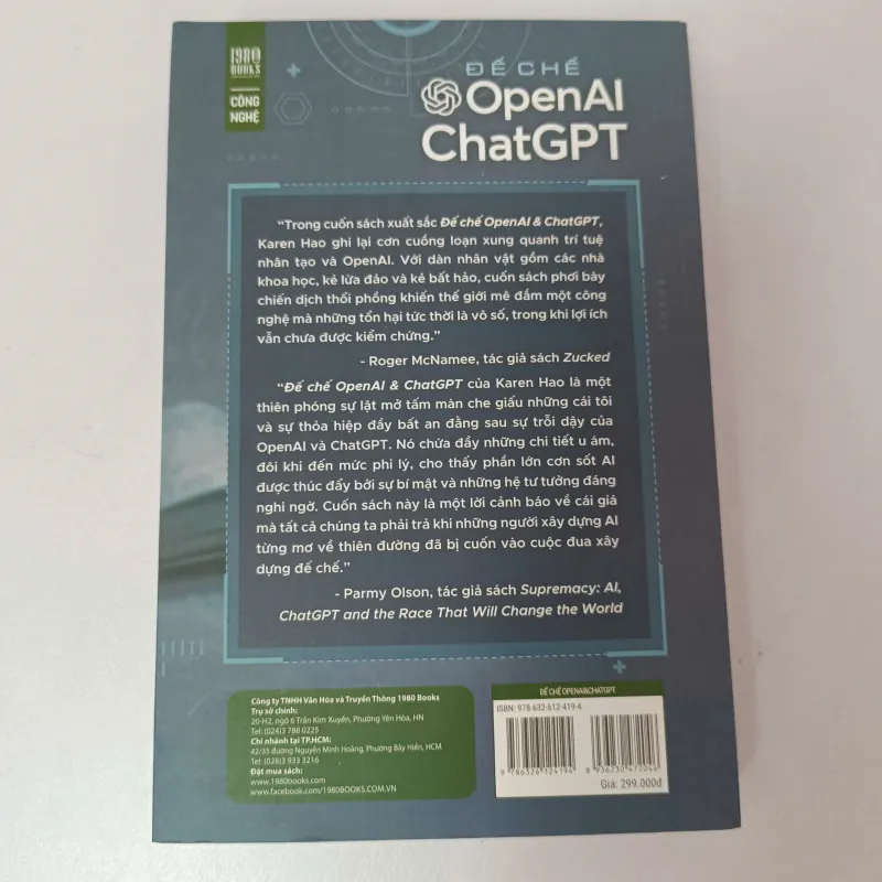 Đế Chế OpenAI ChatGPT - Karen Hao (sách mới) 1021151