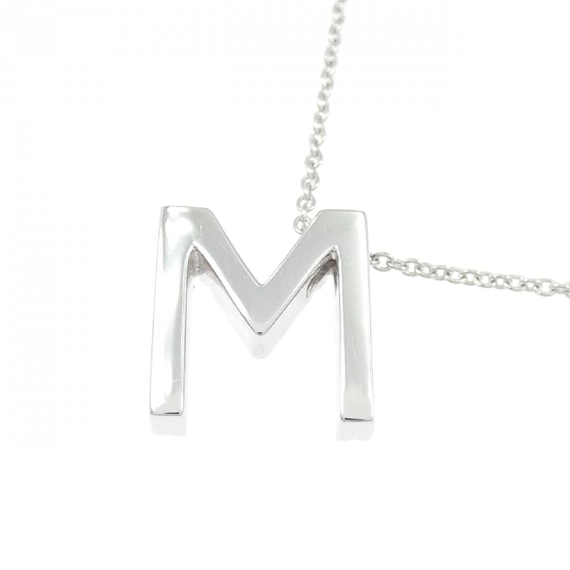 K18WG Chữ cái M Dây chuyền Kim cương 0.21CT - Hàng hiệu Chính hãng 863820