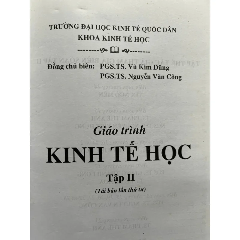 GIÁO TRÌNH KINH TẾ HỌC(Tập II ) 702613