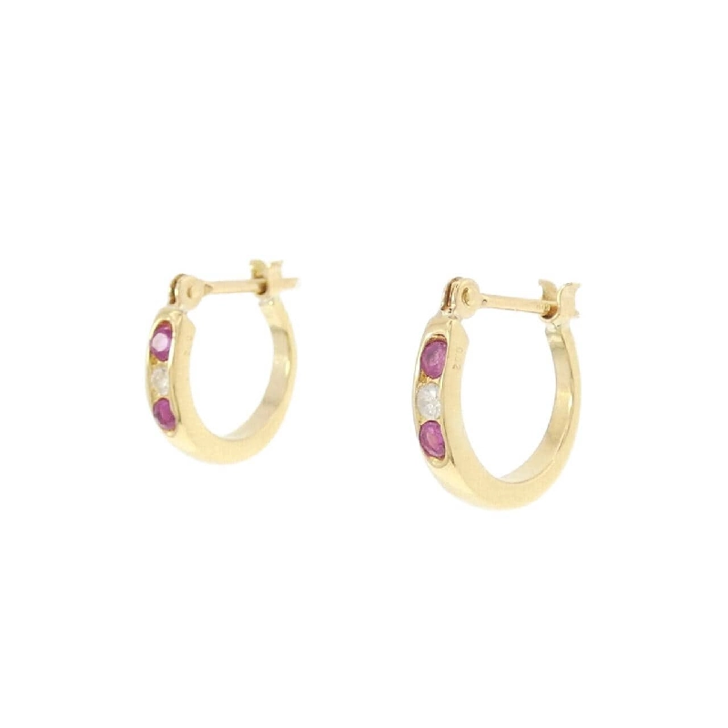 K18YG Bông tai Ruby - Hàng hiệu Chính hãng 873138