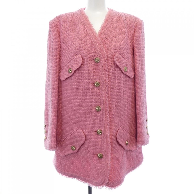 Áo khoác không cổ CHANEL P64572V41285 20A 630167