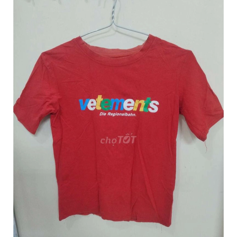 Áo Polo cộc tay đỏ Unisex hiệu *Vetements* size S  476843