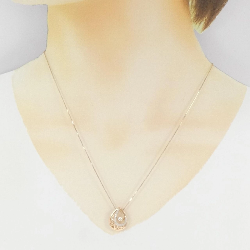 K18PG/K18WG Dây chuyền kim cương 0.16CT - Hàng hiệu Chính hãng 861038