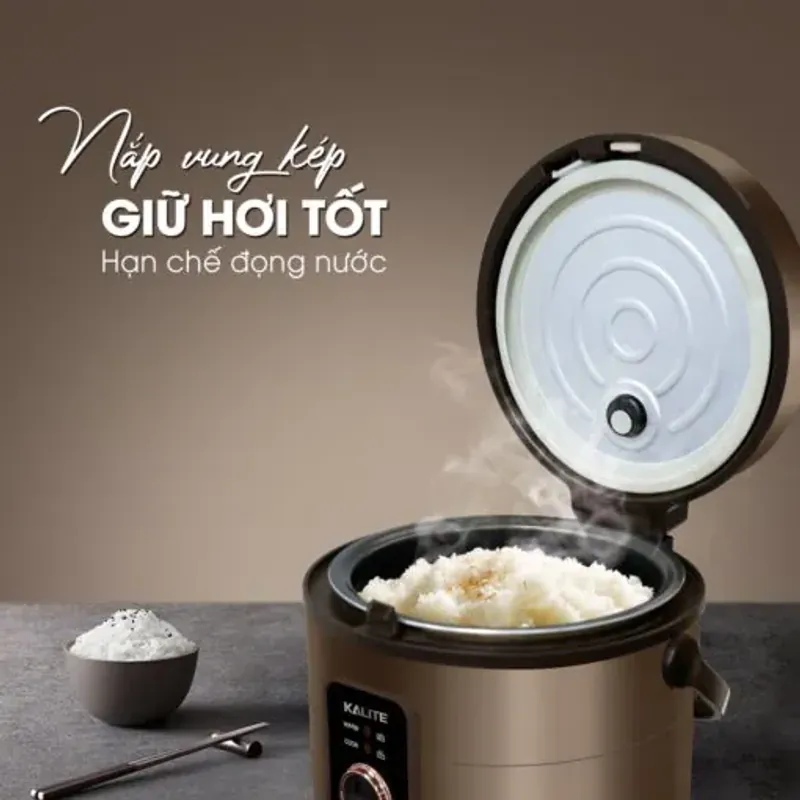 🌟 KALITE KRC8018 – Nồi cơm điện lòng gốm Ceramic an toàn, cơm chín ngon đều 782050