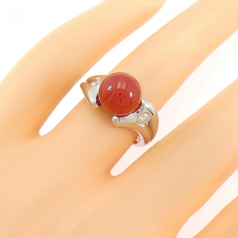 Nhẫn san hô PT900 8.7mm - Hàng hiệu chính hãng 848791