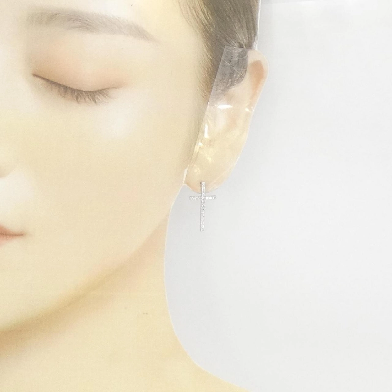 Bông tai kim cương chéo Bijou de M 0.25CT một bên - Hàng hiệu Authentic 846710