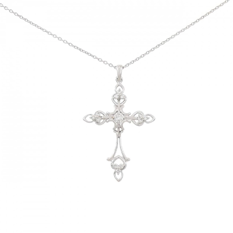 K18WG Dây chuyền kim cương chéo 0.30CT - Hàng hiệu Chính hãng 862352